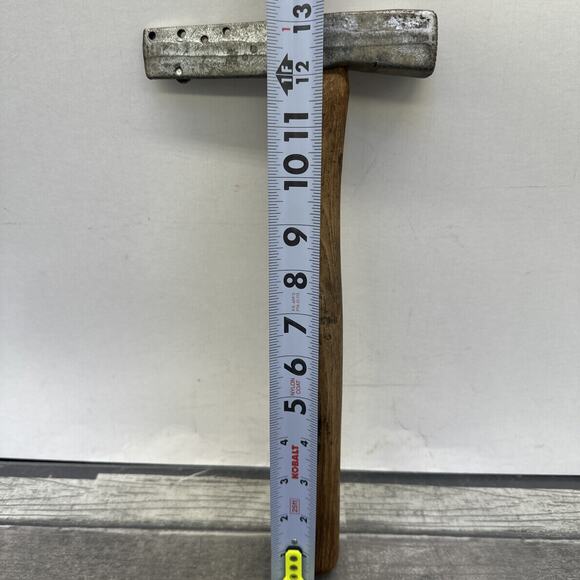 Vintage AJC A.J.C. Roofing Hammer Shingle Cutter Wooden Handle {E} - Picture 11 of 11